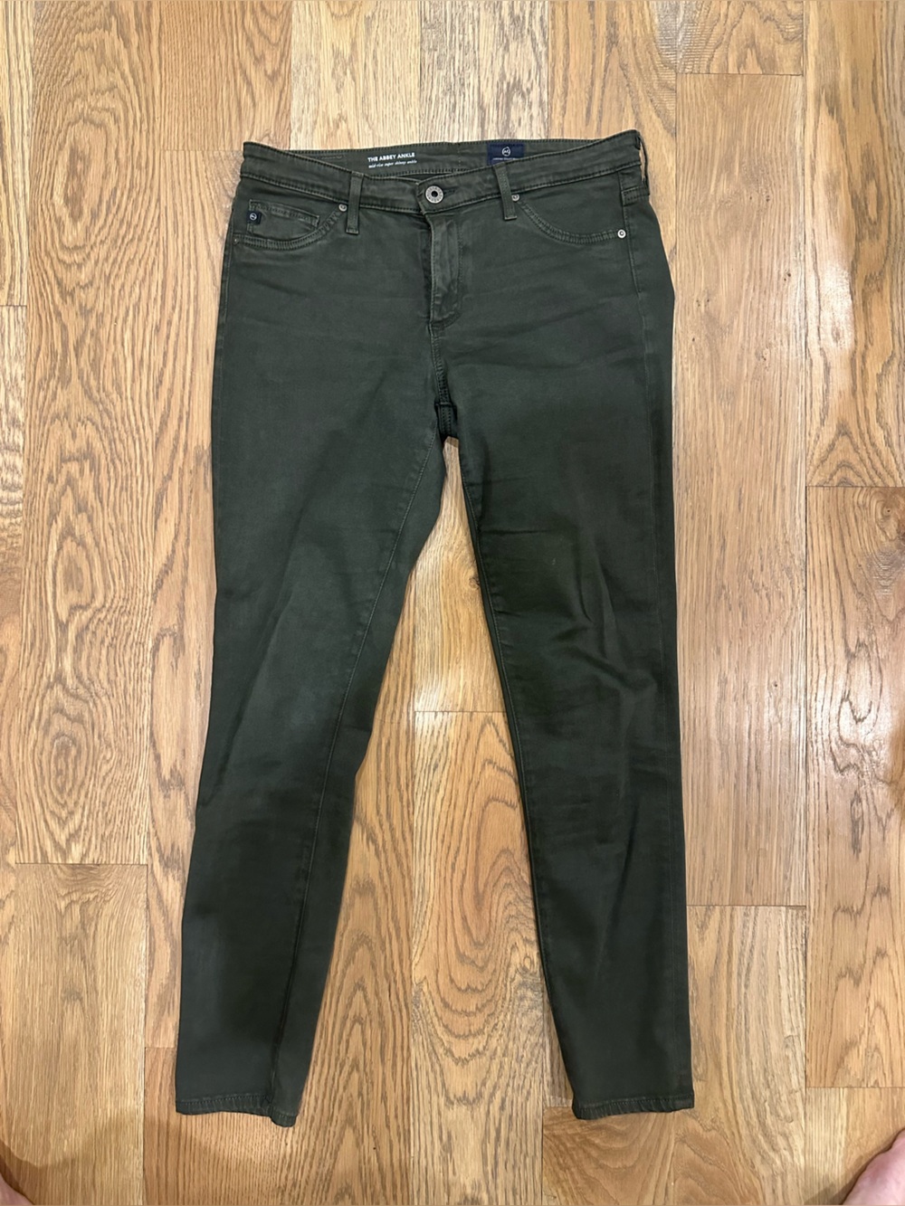 Ag Adriano Goldschmied Women's Skinny Jeans in Dark Olive